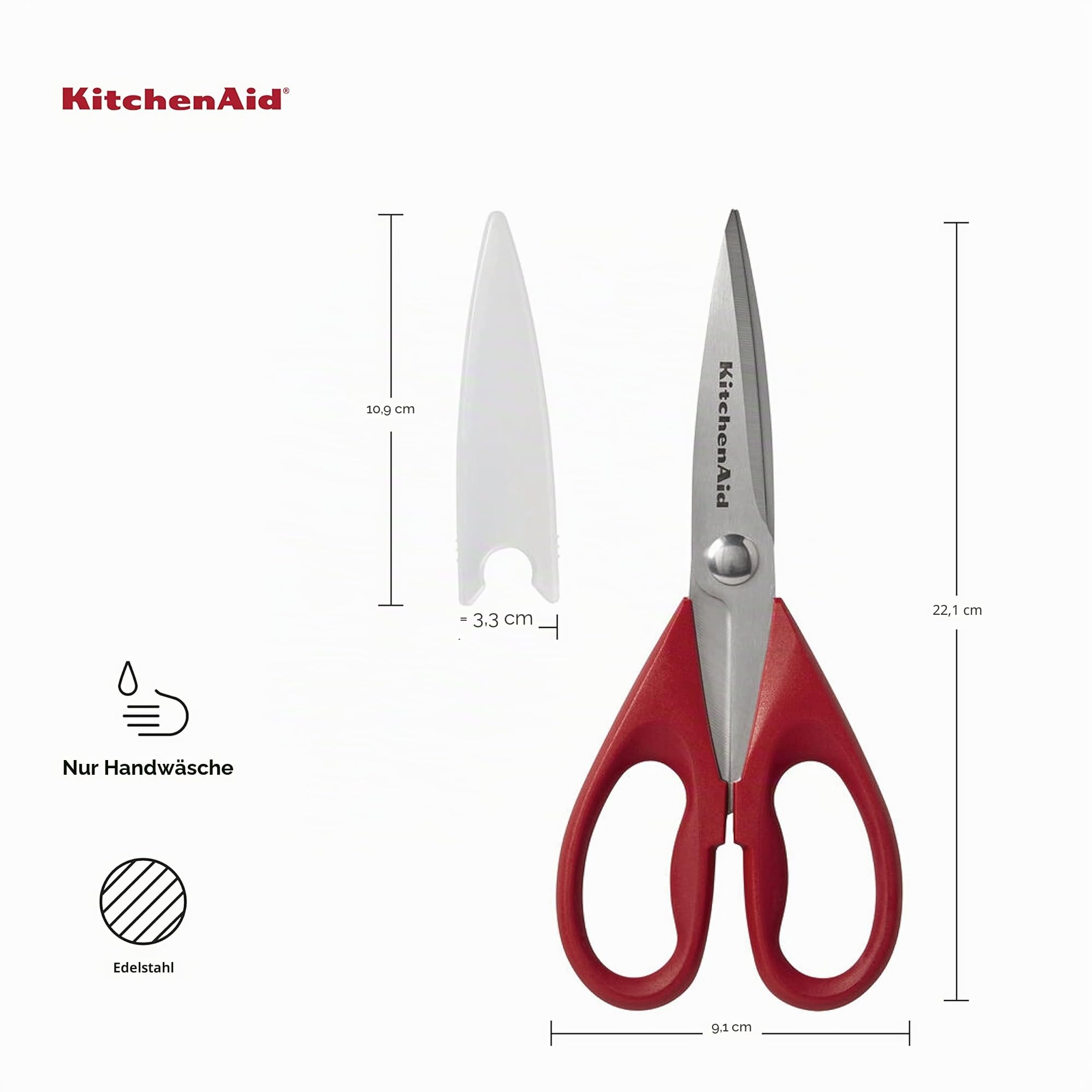 KitchenAid All Purpose Shears, One Size, Red/Black
