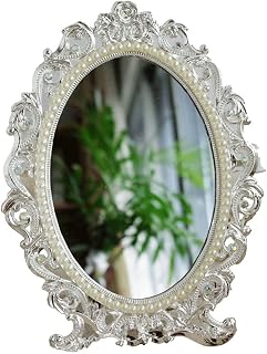 European Classical Retro Bronze Table Mirrors Desktop Mirrorss Makeup Female Household