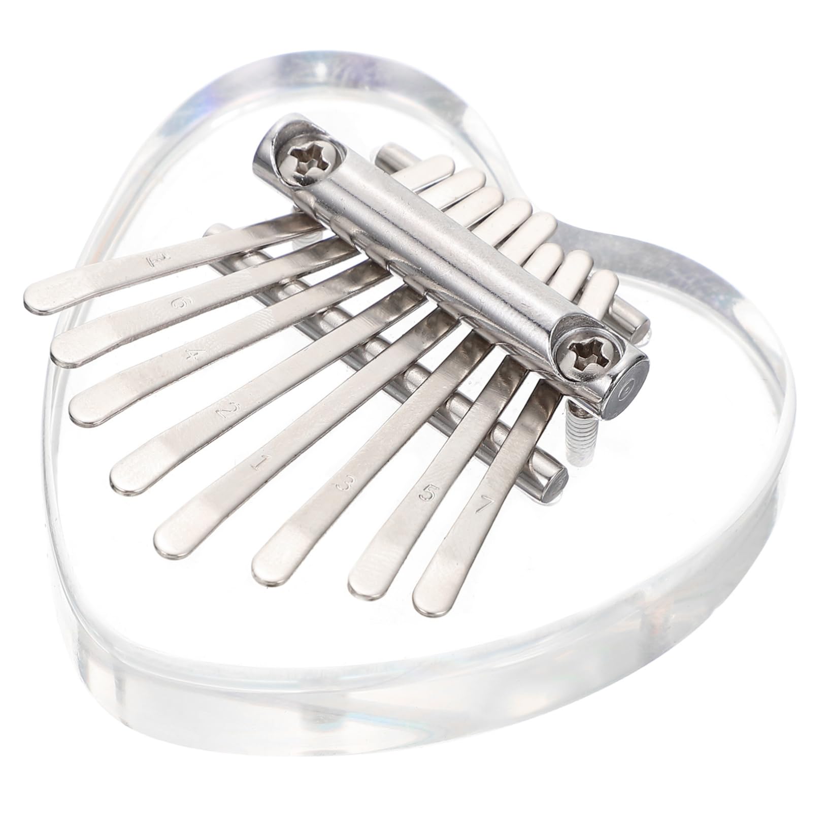 BESPORTBLE Acrylic Tone Mini Kalimba Thumb Piano for Beginners Portable Finger Instrument with Comfortable Arc Design for Home