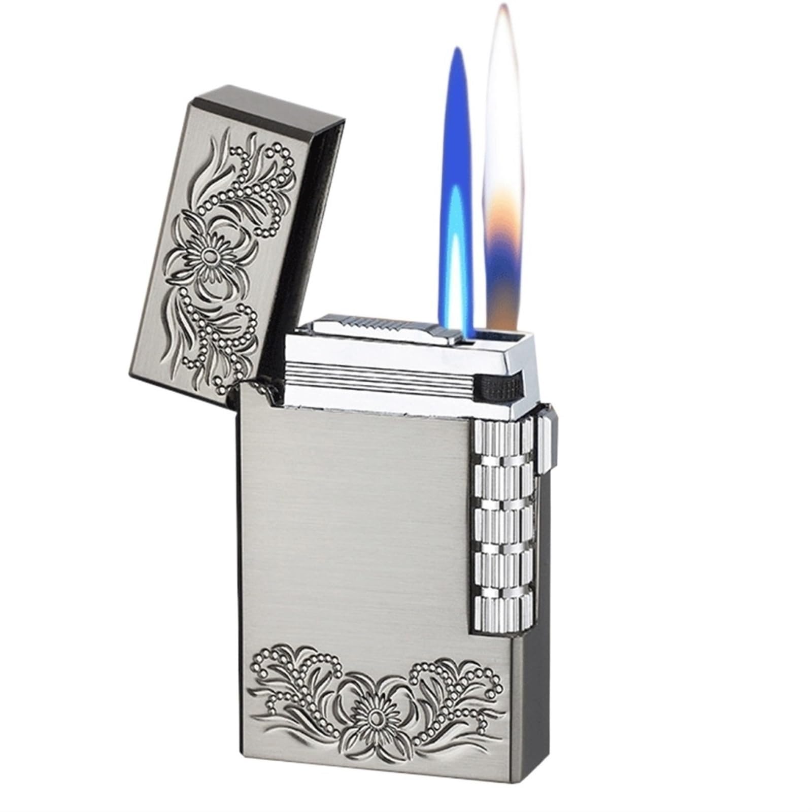 Encendedor de butano portátil y recargable para hombres con diseño metálico