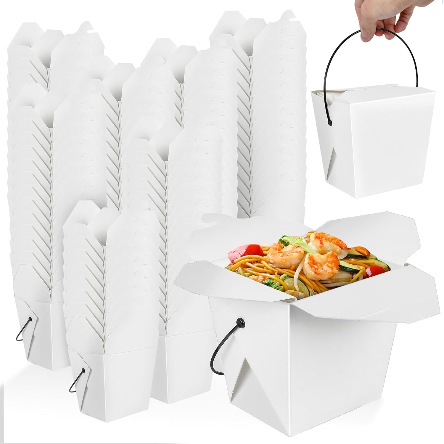 Supkiir 100 Pack Chinese Take Out Boxes, 32 Oz To Go Take