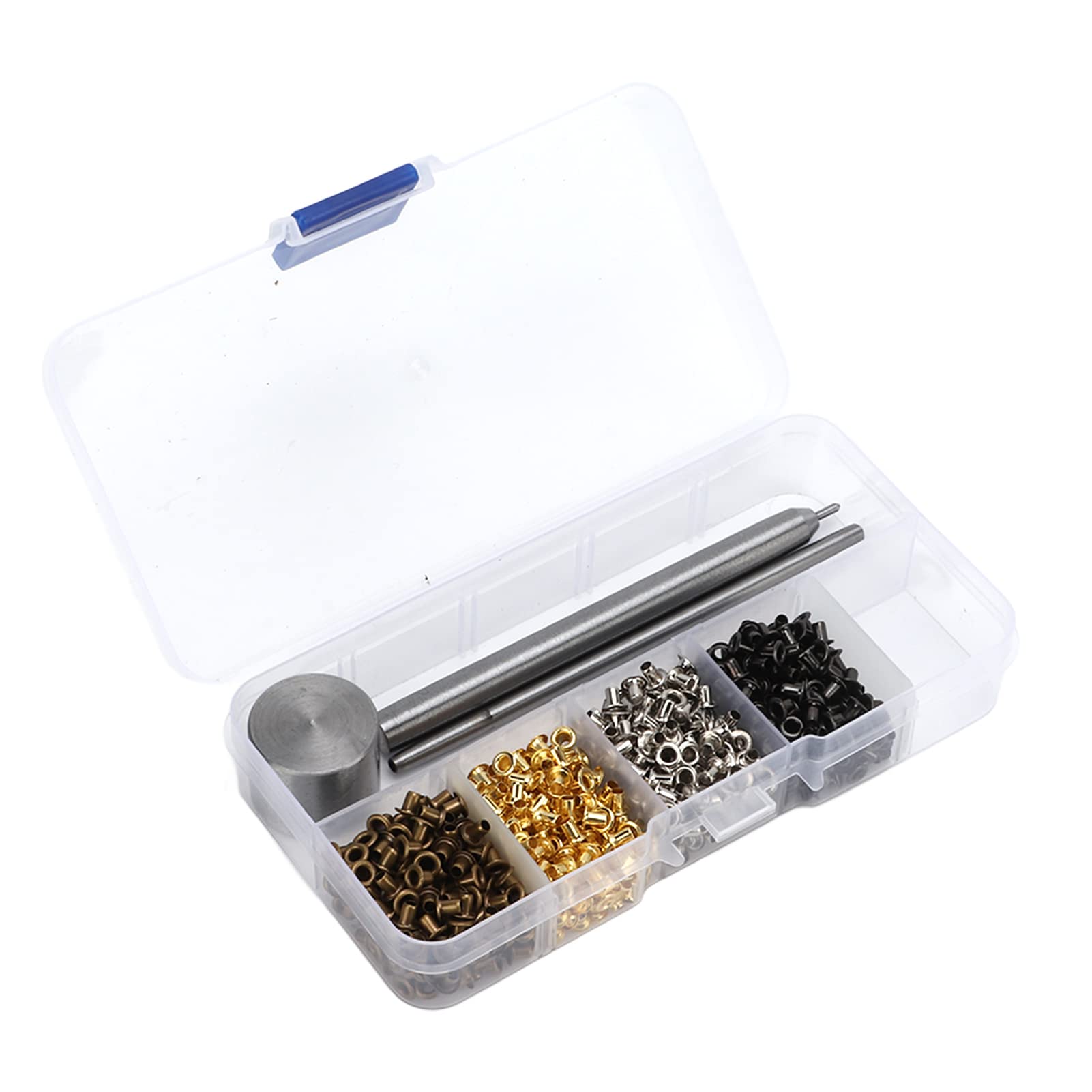 Yosoo Health Gear Grommet Kit with 2mm Eyelets, Metal Punch Tool Set for Leather Shoelaces, Belts, #611 - Image 2