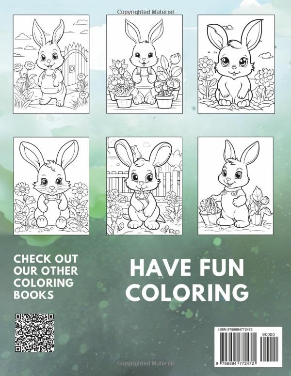 Cute Easter Coloring Book For Kids: 53 Cute Illustrations For Kids Ages 2-10. Glossy Premium Attractive Cover. image 3