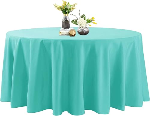 Mantel de poliéster lavable de 120 pulgadas, resistente a las manchas y a las arrugas, mantel decorativo para mesa de comedor, fiestas de bufé y