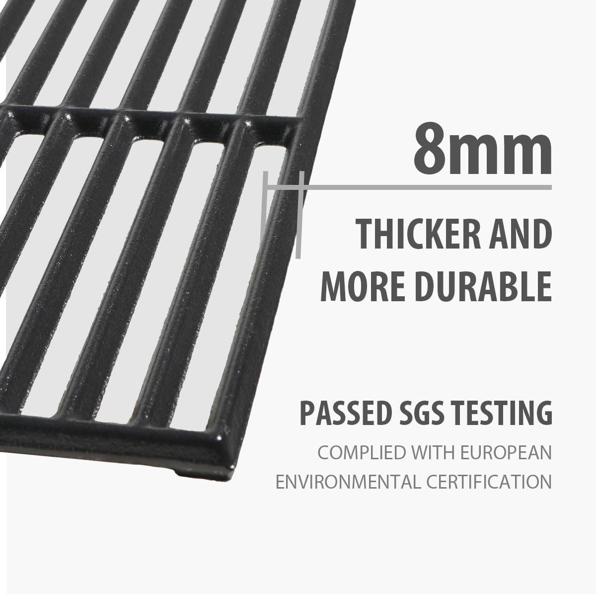 17 inch 3 Pack Cast Iron Grill Grates Replacement for Nexgrill 720-0896 730-0898 720-0896C 720-0898 720-0896B 720-0896CA Grates Parts 6 Burner Grill Models