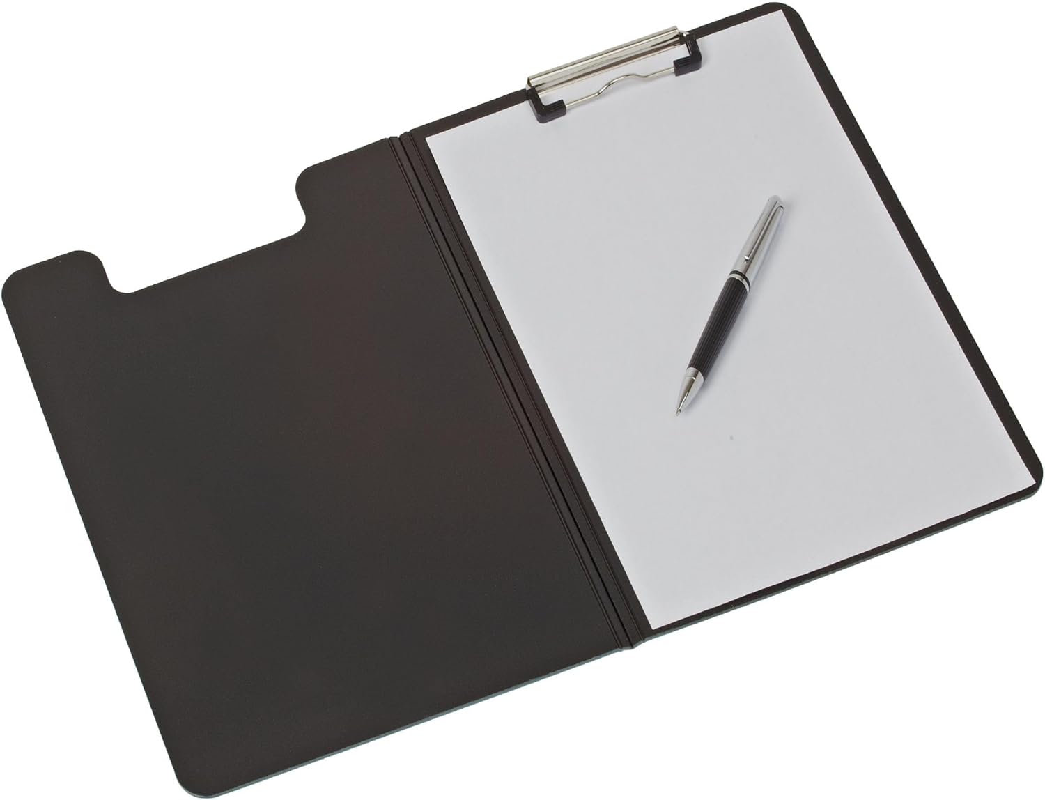 MAUL A4 Writing Case, Clipboard Folder Made of PP in A4 Format for Documents, Durable Conference Folder, Retractable Hanging Eyelet, Folder with Clip for Loose Paper, Black