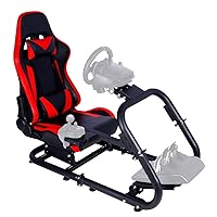 Vista 1 de Hottoby G29 Racing Simulator Cockpit with Racing Seat Steering Racing Wheel Stand Fit for Logitech G25 G27 G920 Thrustmaster Racing Simulator Seat