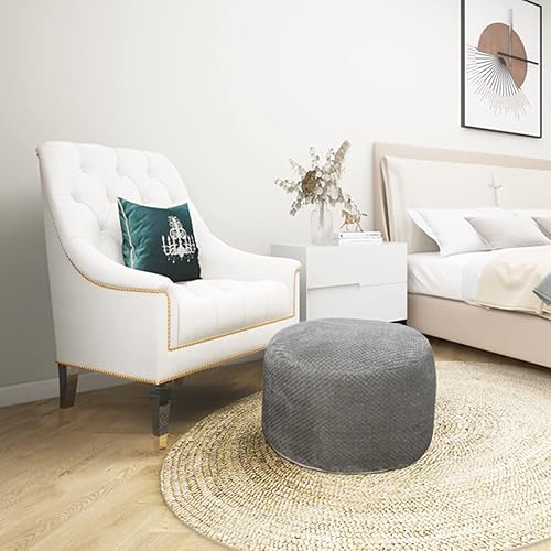 Miniatura 7 de Puf otomano sin relleno, reposapiés otomano (sin relleno), taburete de pie, puf de suelo, silla mullida de 20 x 20 x 12 pulgadas, silla de suelo,