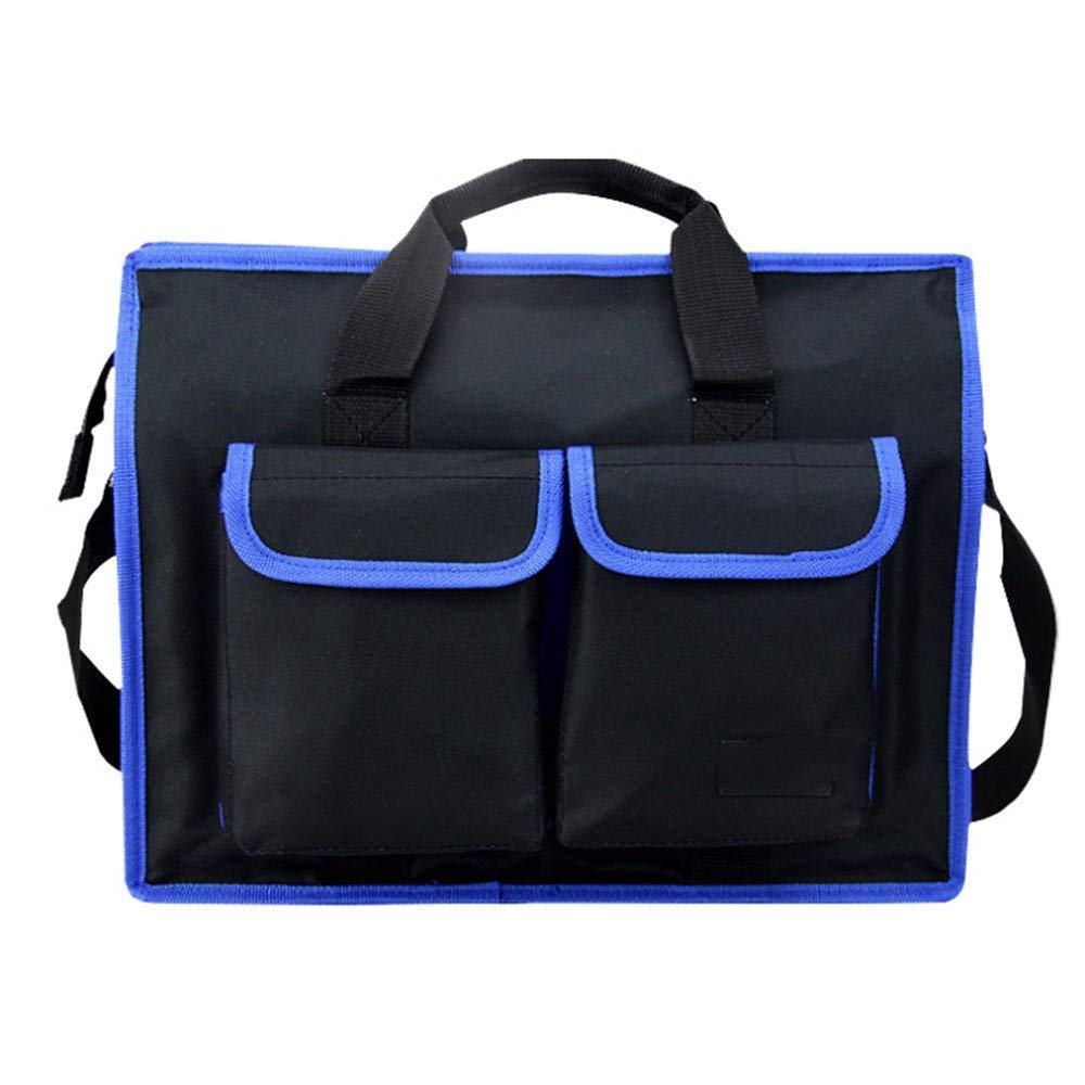 PanduoTool Bag Professional Hardware Handbag Portable Zipper Repair Kits Organizer Power Tools Bag Electricians Organizer Tool Tote Multi-use Electricians Carpenters (Color : Blue, Size : Large)