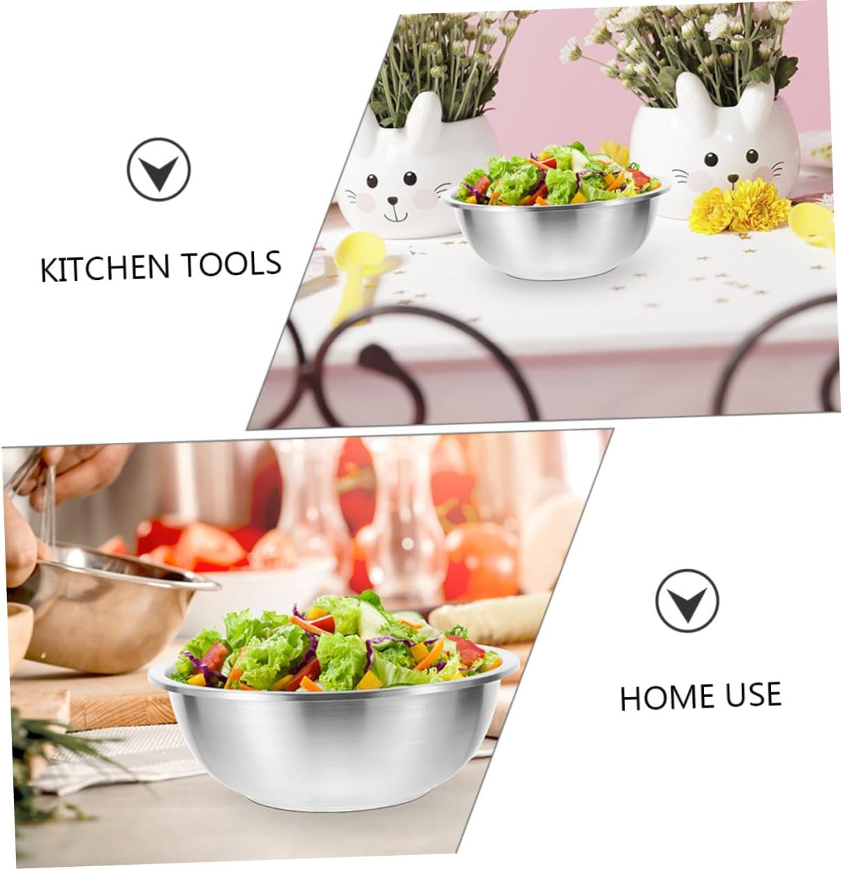 Alipis 5Pcs Stainless Steel Mixing Bowl Kitchen Containers for Salad Dough Egg Mixing Versatile to Easy to Clean Stylish Design for Home Use