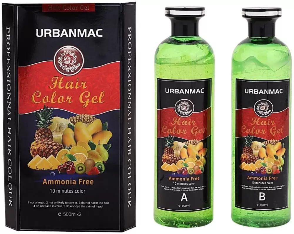 URBANMAC Fruit Vinegar Gel Hair Color Natural Hair Color Dye for Black