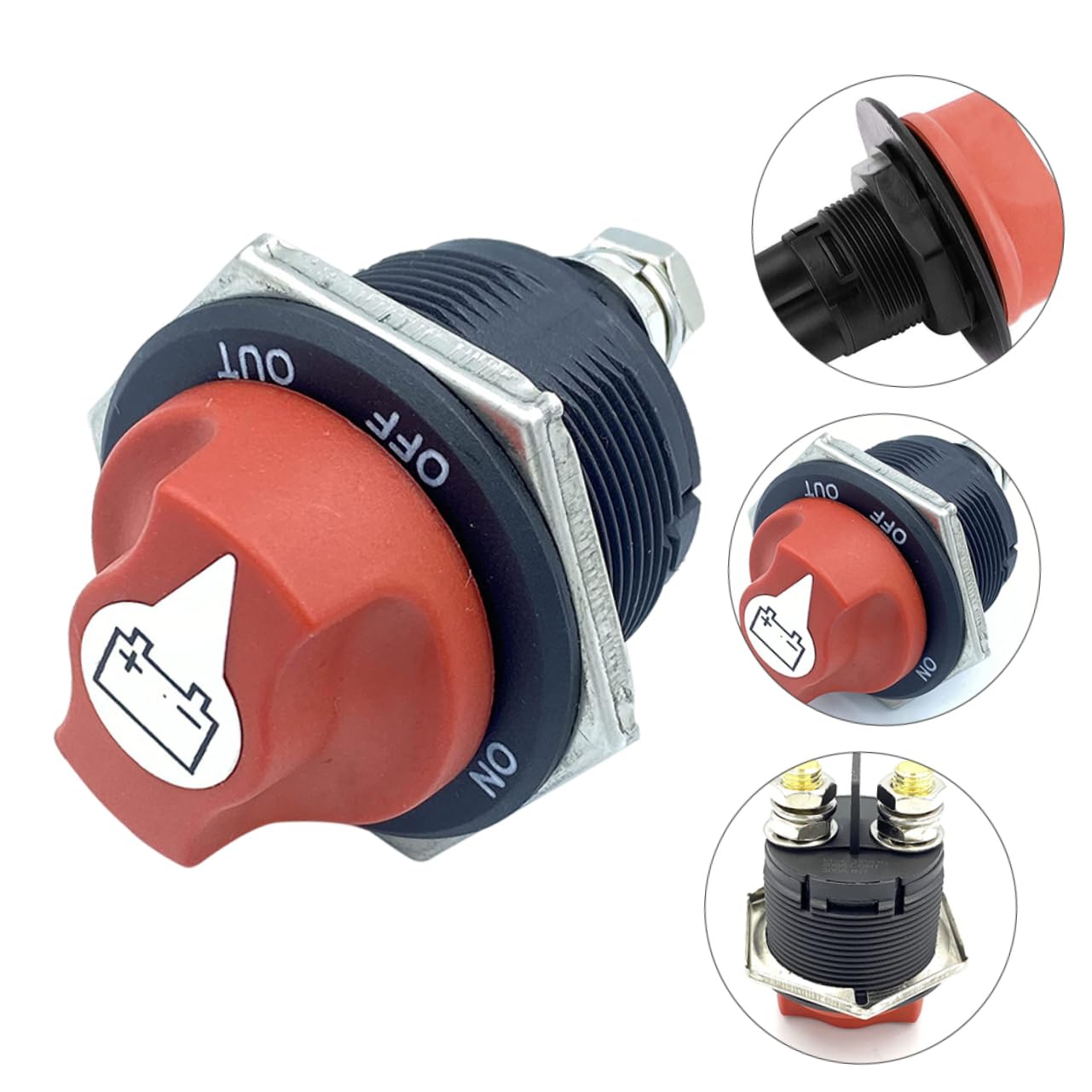 PLAFOPE Battery Disconnect Switch 12v-24v Power Cut Off Switch Rv Car Boat Safety First