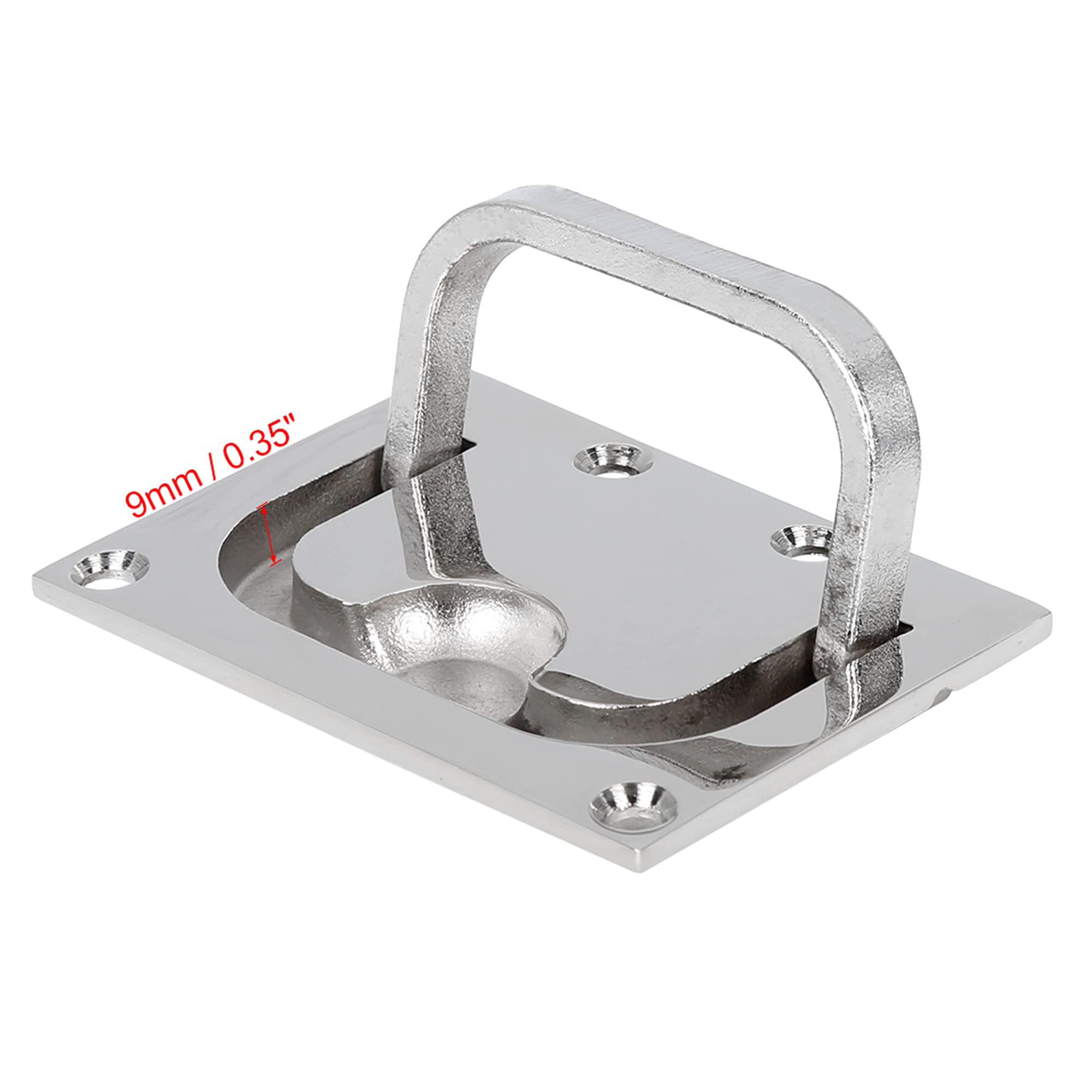 Hebilla De Piso De Acero Inoxidable 316, Hebilla De Cubierta Marina Manija De Escotilla Manija De Rv 76 X 57 Mm 96585792