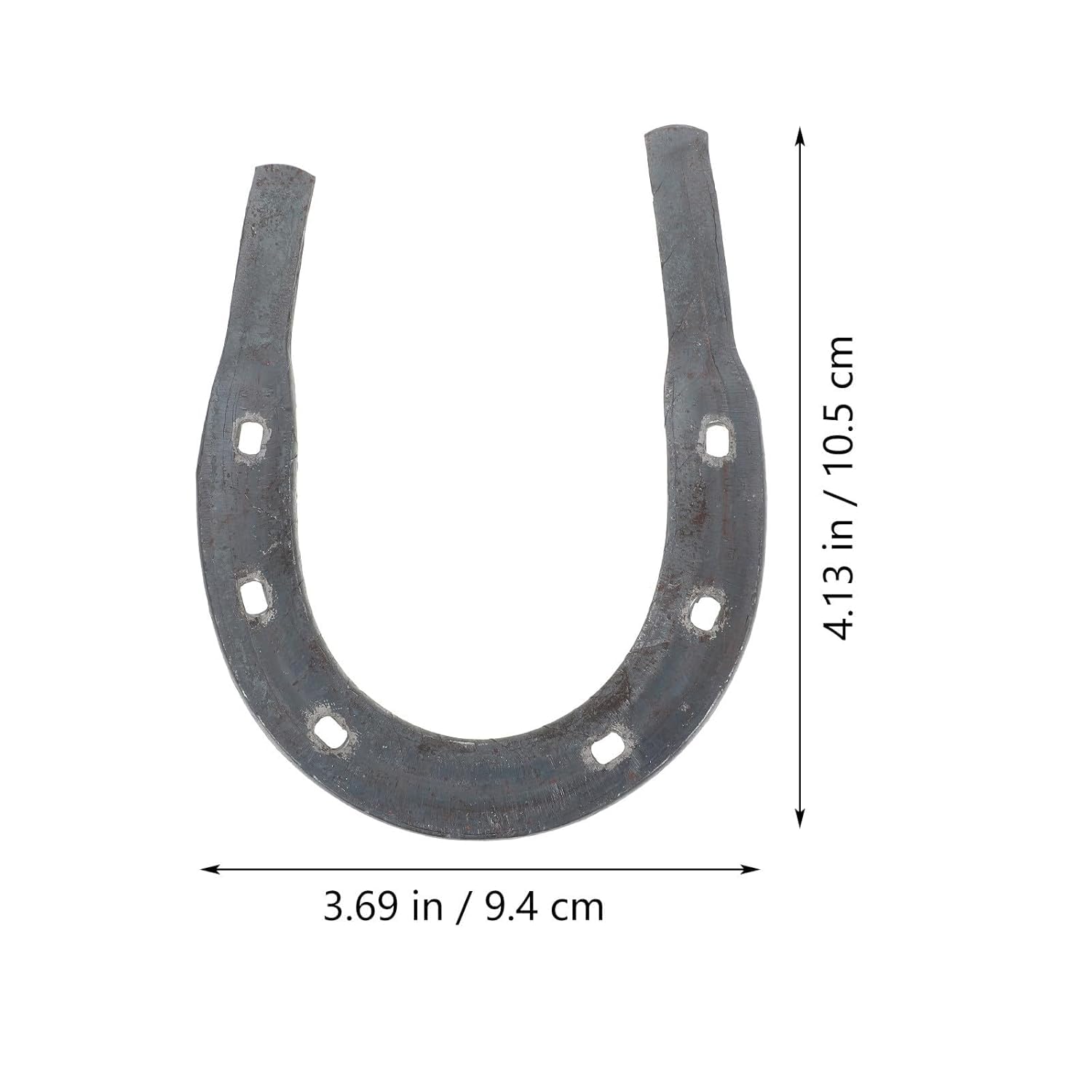 5 herraduras reemplazables para caballos y burros, almohadillas de metal firme, tamaño 2 con ranura abierta, suministros de herradura para uso ecuestre y estable, mango cómodo