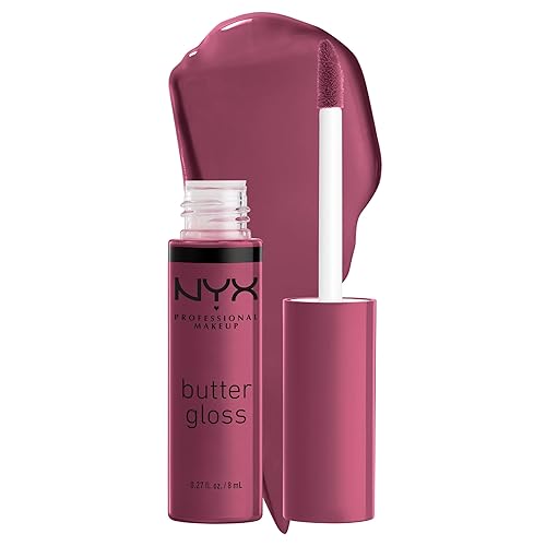 NYX PROFESSIONAL MAKEUP Butter Gloss, Non-Sticky Lip Gloss - Cranberry Pie (Mauve Purple) - 41 Cranberry Pie - 0.27 Fl Oz (Pack of 1)