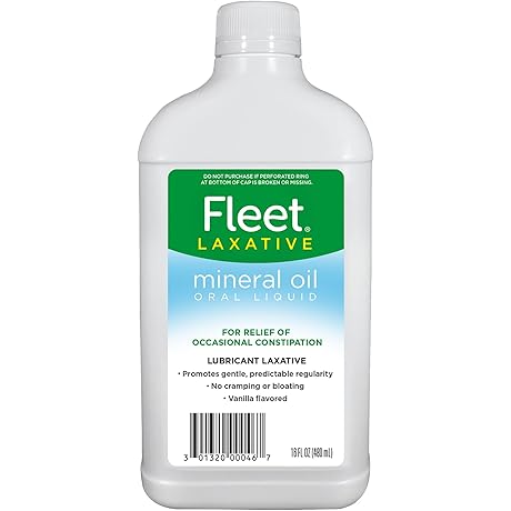 Fleet Laxative, Mineral Oil Oral Liquid, Vanilla Flavored, 16 fl oz