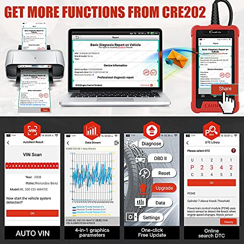 Launch Elite Abs Bleeding Scan Tool,Engine Transmission Abs Srs Obd2 Scanner Diagnostic Tool,Throttle Reset Code Reader,Lifetime Online Update,4'' Touch Screen,Auto Vin,Battery Test,Live Data Graph thumb #5