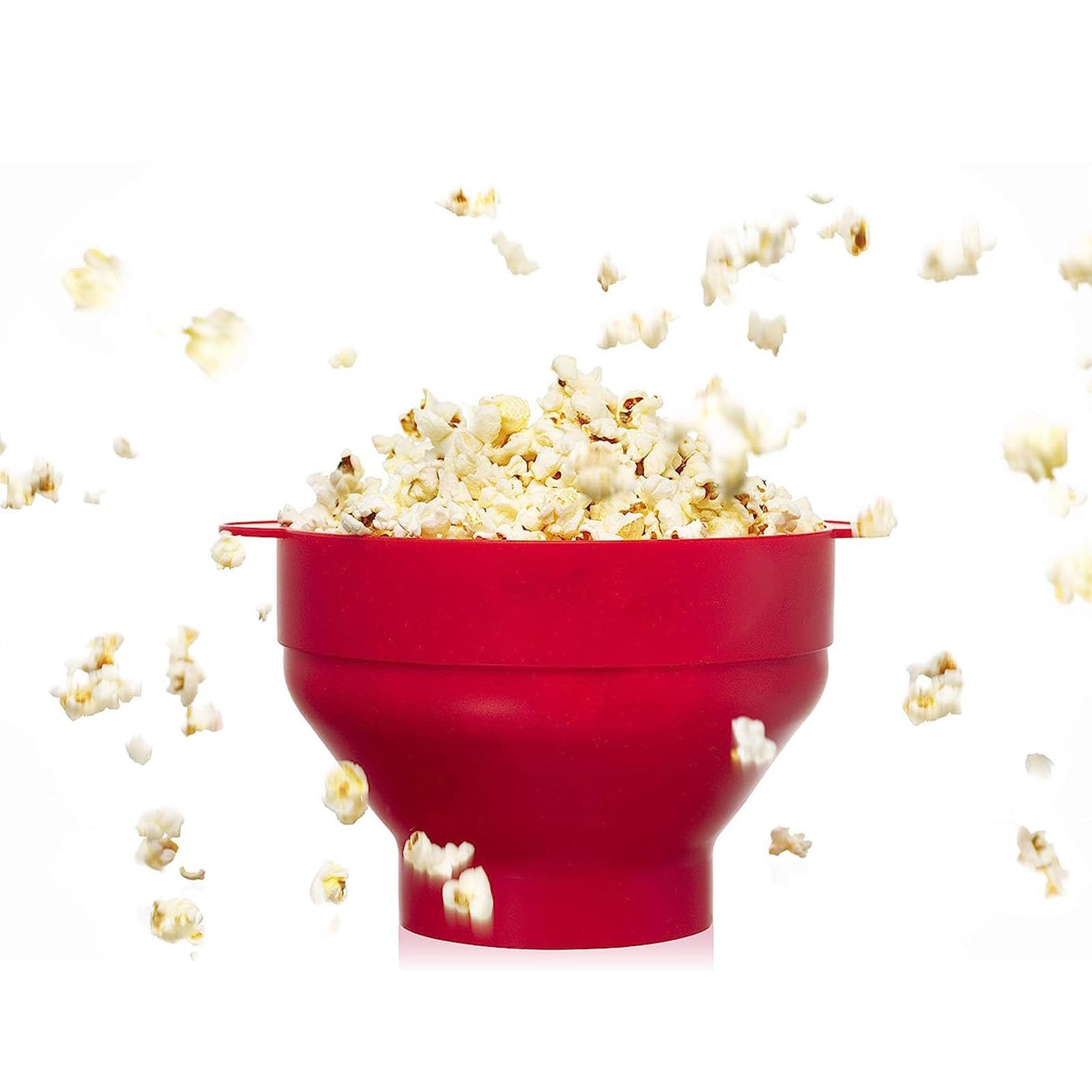 Sponsored Ad – Joyzzz Silicone Popcorn Maker, Collapsible Silicone Popcorn Maker with Handles and Lid, Bpa Free Popcorn Popper Bowl, Microwave Collapsible Bowl for Dishwasher Safe (Red)