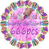 Water Balloons with 666 Balloon Self Sealing Quick Fill Instant Water Balloons,Cool Summer Games Party Water Toys Balloons for Kids and Family