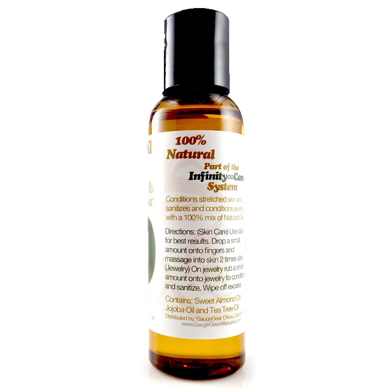 The Blend (2 oz) | Daily Oil Conditioning Mix for Pierced or Stretched Skin | 100% Natural Piercing Aftercare w/Jojoba Oil | Helps w/Inserting Plugs & Tapers