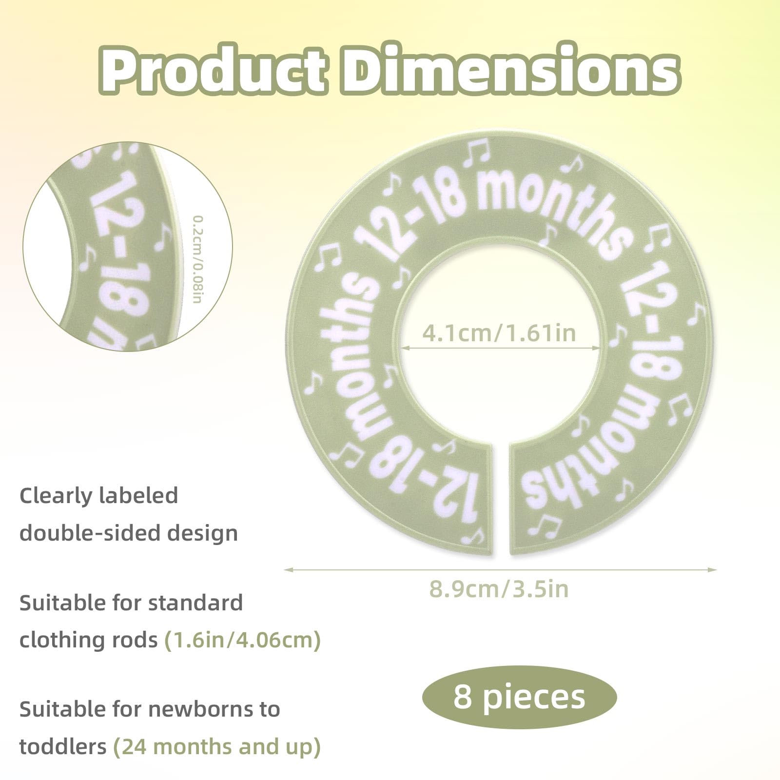 8pcs Baby Closet Dividers - Image 2