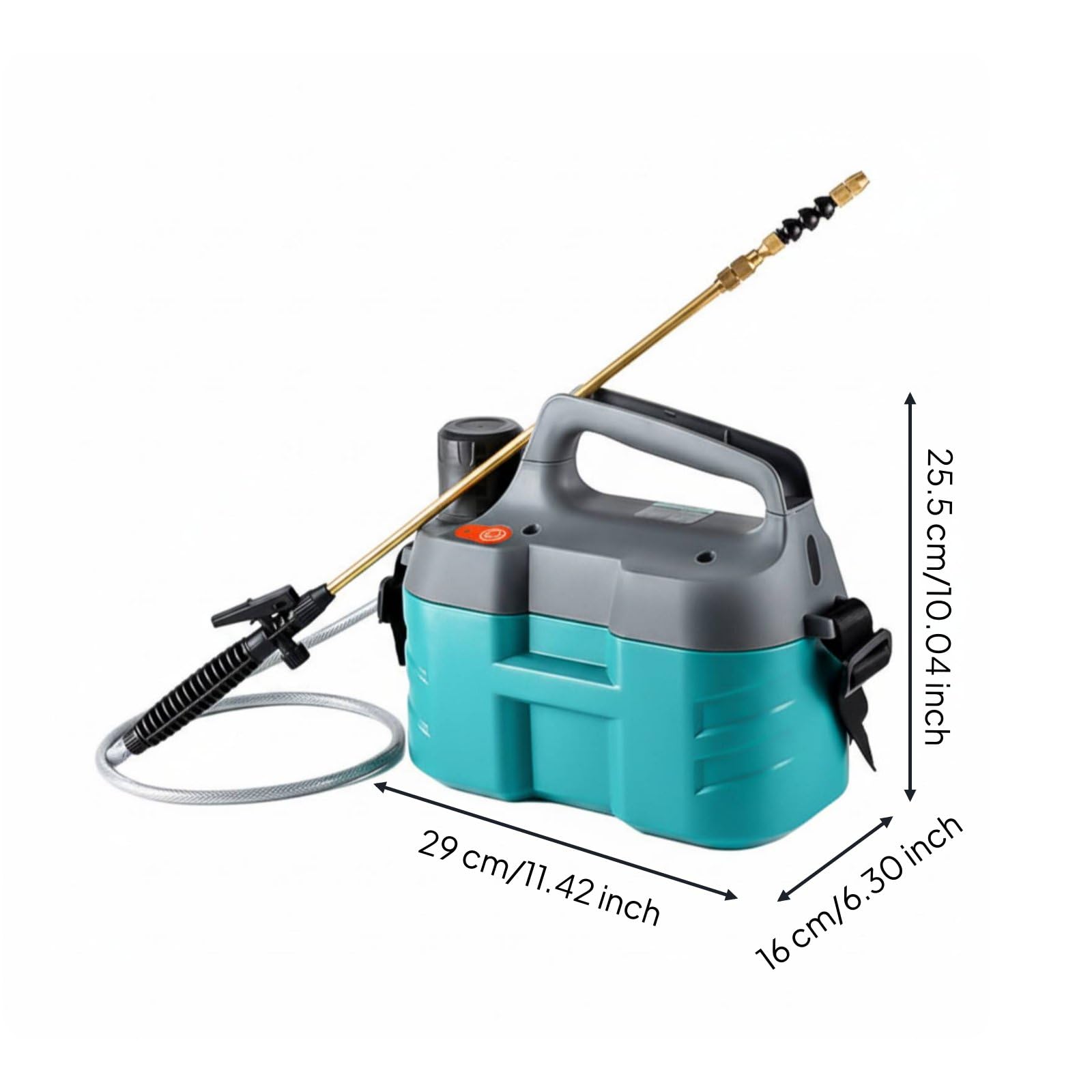 Gralara Spruzzatore Elettrico Tracolla Larga Pompa Irroratrice a Batteria Involucro Impermeabile Nebulizzatore da Giardino a Spalla per Giardinieri, Serra, 5L, Asta Rame W