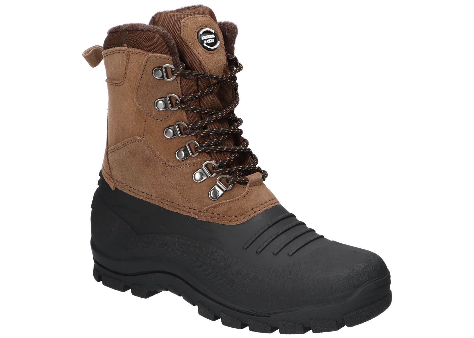 SN53 SOLIDNE TRAPERY ŚNIEGOWCE BUTY ZIMOWE SKÓRZANE BK/BR 42
