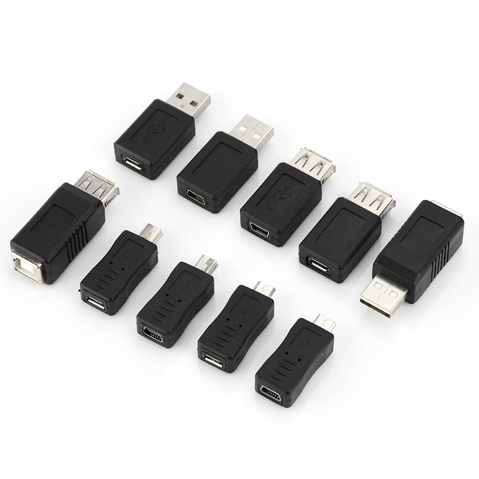 Kit Adaptateur USB 2.0 40 pièces, convertisseurs mâle vers Femelle