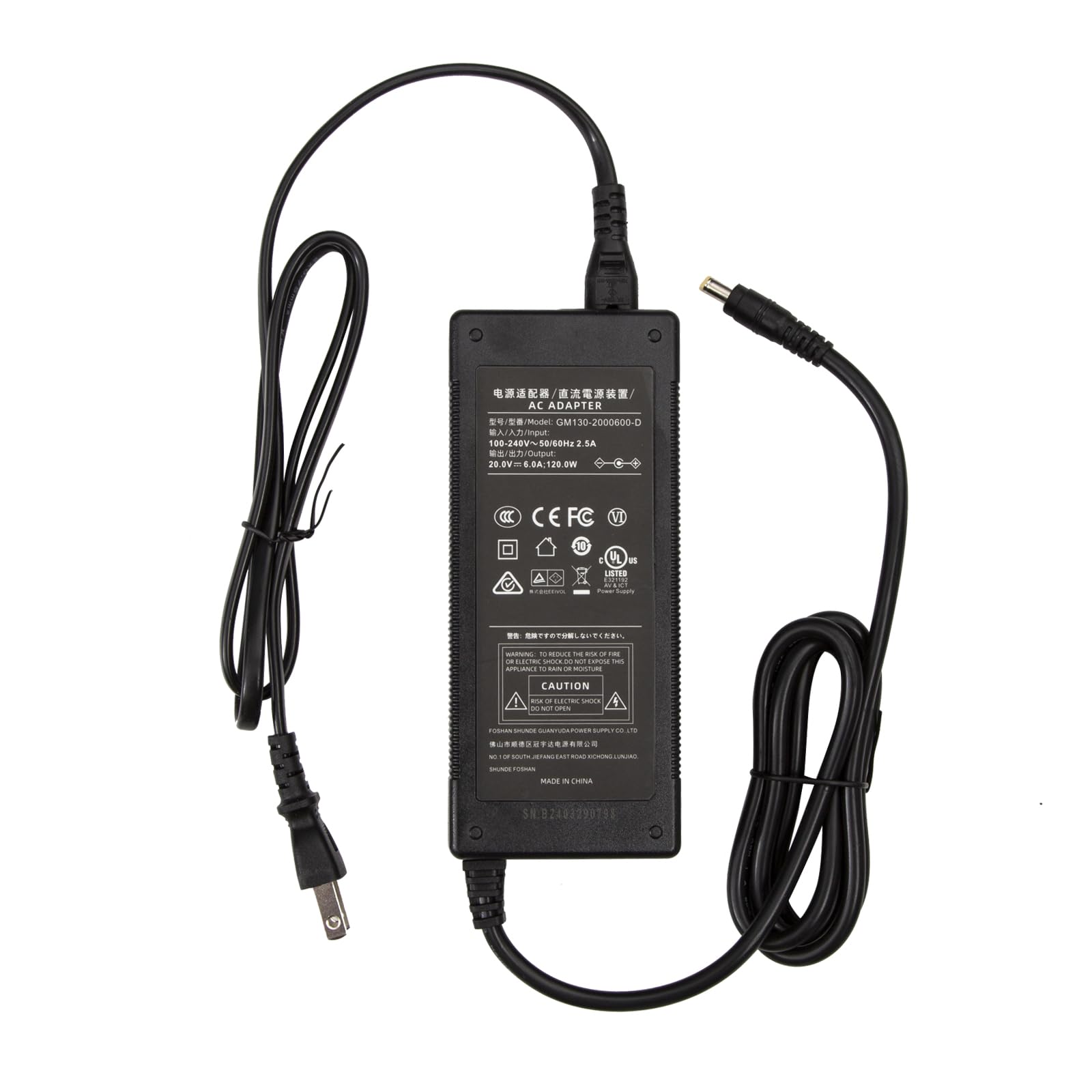 Amazon.co.jp: Evopow ポータブル電源 ACアダプター 20V 6A DC5525