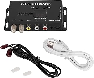 Modulador UHF, Modulador De Link De TV UHF TM70 AV Para Conversor De RF Extensor IR Com Exibição De Canal, Modulador Modulador AV Para Conversor De RF Extensor IR, Compatível Com PAL/NTSC Com Cabo De