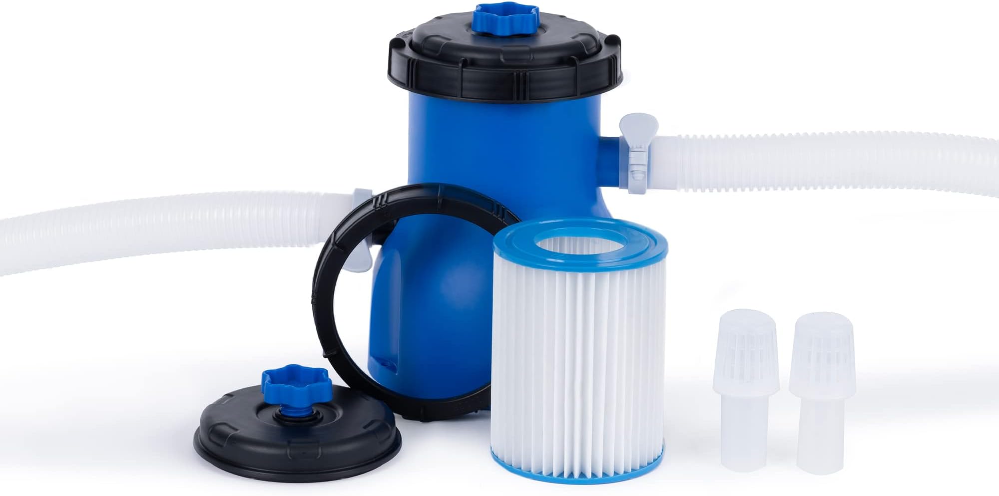 LIVIVO Swimming Pool Filter Pump for 8ft/10ft/12ft Fast Flow Action Set Steel Frame Pool Pump - Ideal for Outdoor Pool or Hot Tub - 300 Gal