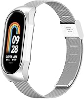 Vista 1 de Correa de metal compatible con Mi Band 8, Mi 8 bandas de repuesto para pulsera con marco de metal