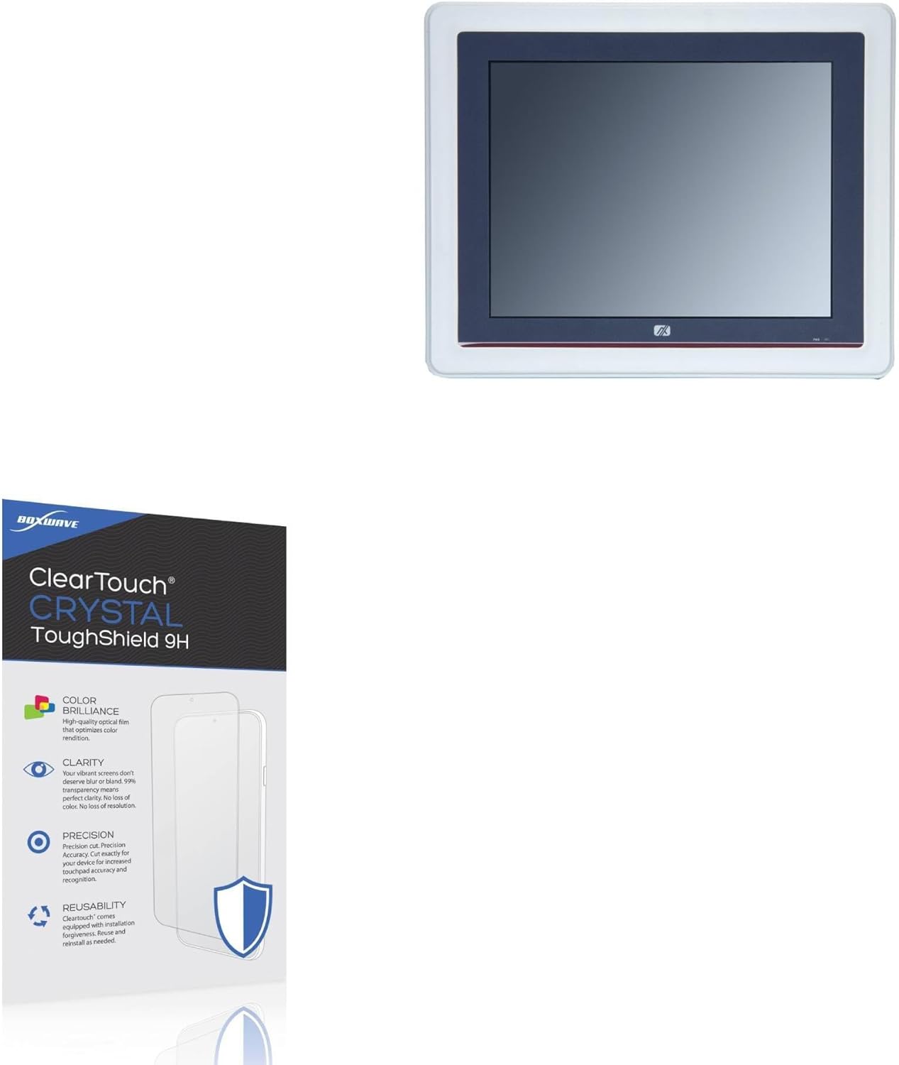 BoxWave Screen Protector Compatible With BSI Computer GOT5100T-834 - ClearTouch Crystal ToughShield 9H (2-Pack), Clear 9H Tough Flexible Film Screen Protector