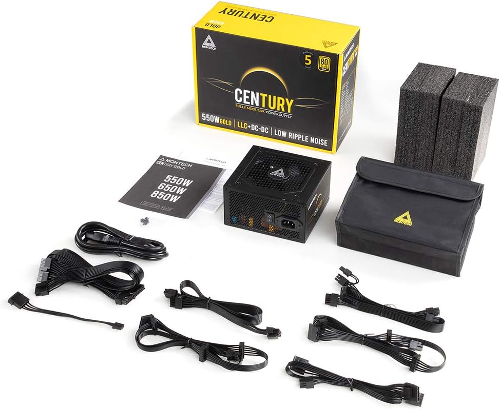 Review Montech Century 550 Watt 80 Plus Gold Certified Fully Modular Power Supply, Compact ATX Size, FDB Premium Fan, Full Japanese Capacitors, High-Performance Compoents Black Friday Sale 2022 Montech Century 550 Watt 80 Plus Gold Certified Fully Modular Power Supply, Compact ATX Size, FDB Premium Fan, Full Japanese Capacitors, High-Performance Compoents