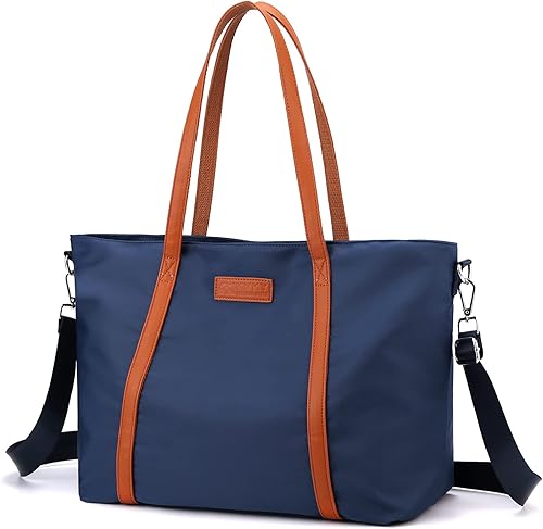 Bolsa de mano impermeable ligera para mujer, maletín de nailon para computadora de trabajo, hombro para laptop de 15.6 pulgadas, XL