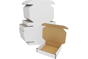 Premium White Corrugated 4x4x1" Shipping Boxes - Pack of 50