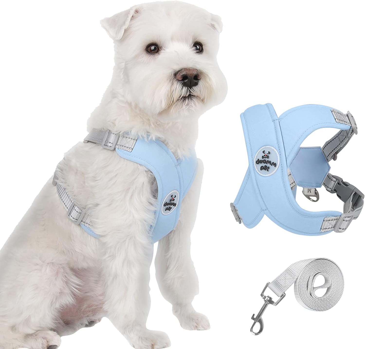 Dog Harness Leash Set XShaped Design, Breathable Mesh