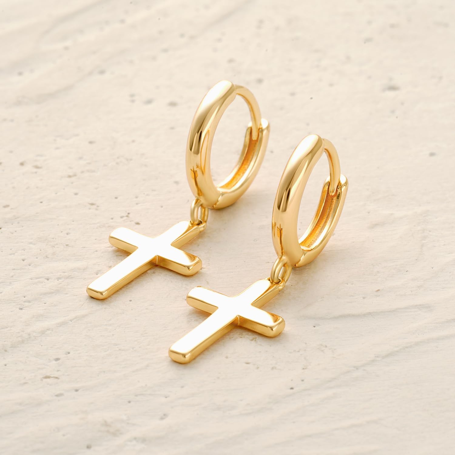 MYEARS Women Earrings Gold Huggie Hoop Dangle Drop 14K Gold Plated Small Simple Hypoallergenic Everyday Jewelry - Image 6