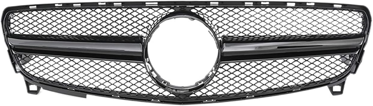 Car Front & Radiator Grilles Fit For Mercedes Benz A-Class W176 2016-2018 A180 A200 A250 A45 AMG Chrome Diamonds Style Grille Black GTR Front Front Grill TrimAMG-Black
