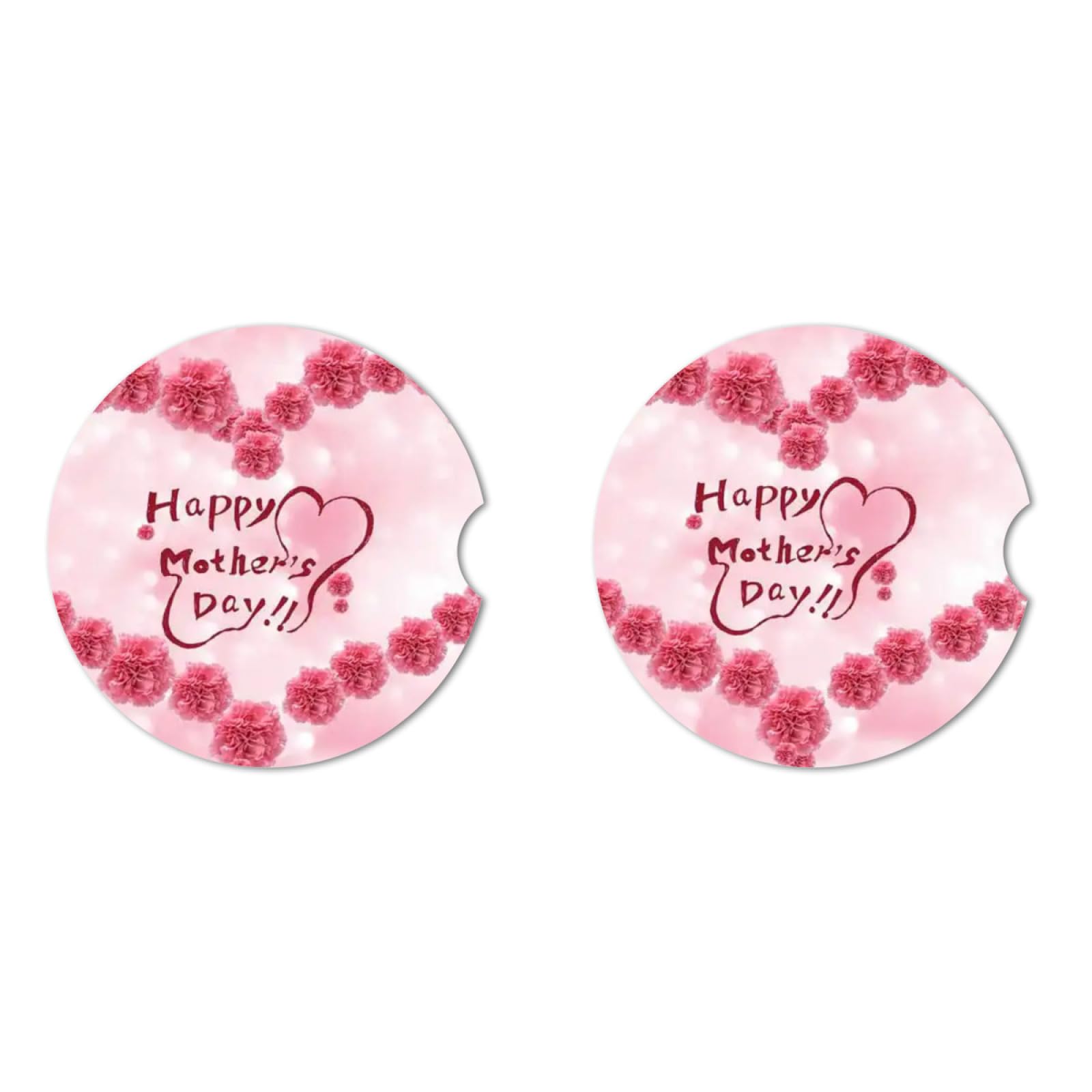 Customize Personalization Car Coasters Blanks with Cork Back 2.75 inch MDF Sublimation Blanks Bulk Products Car Coasters Sublimation Cup Holder Blanks DIY Crafts