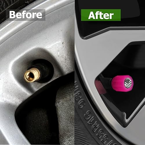 Miniatura 6 de 12 tapas fluorescentes para válvulas de neumáticos de automóvil, cubiertas luminosas de aire para neumáticos, tapas de presión de neumáticos de