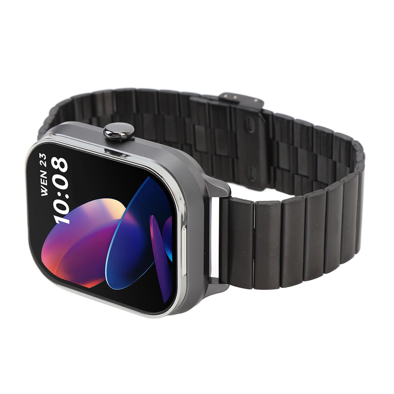Generic Earmphone Smart Watch, NFC Smart Fitness w 1 2,01 -calowy TFT Wireless z Wibracyjnymi Przypomnieniem, Aby wykonać ćwiczenie (Srebro ze stalowym paskiem)