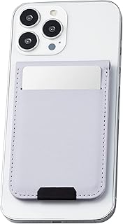 エレコム スマホスタンド カードケース Magsafe (マグセーフ) iPhone用 マグネット取り付け フリーアングル カードポケット付き 【iPhone14/13/12シリーズ対応】 ラベンダー AMS-BPDSFPU