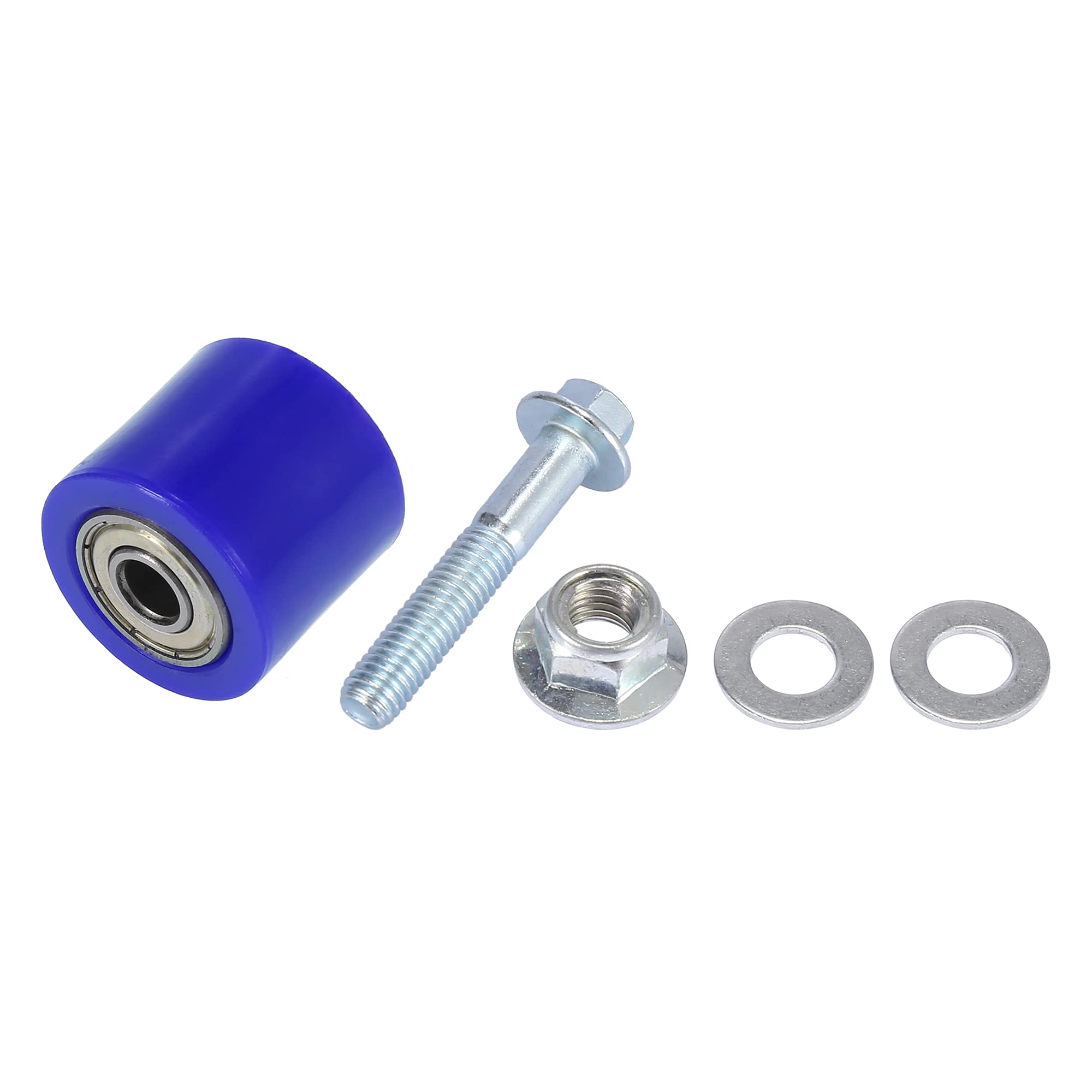 Motoforti Lot de 2 galets de chaîne de moto de 8 mm - Bleu
