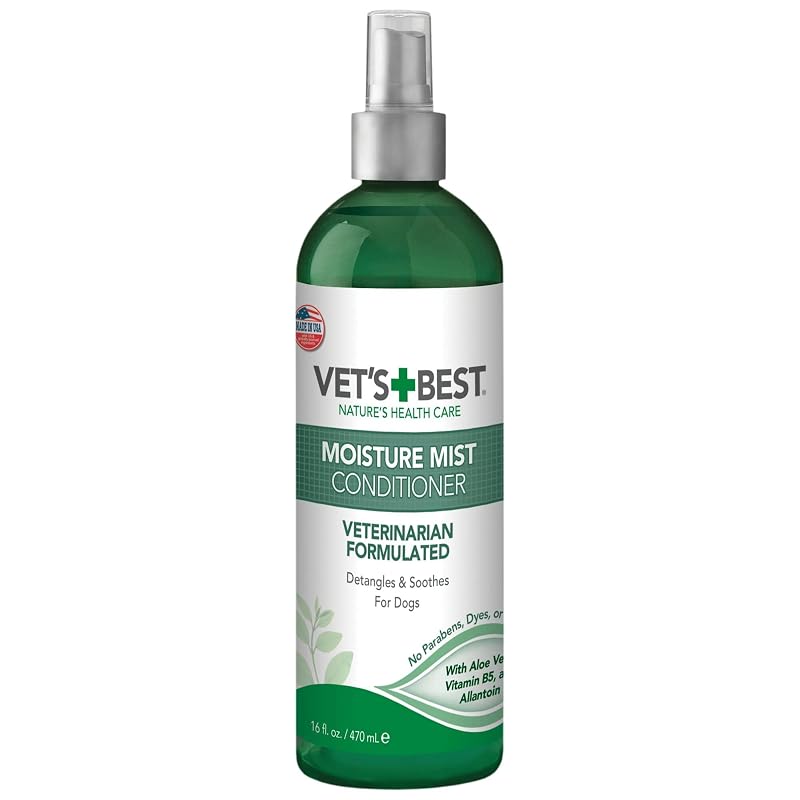 Condicionador e Desembaraçador em Spray para Cães Vet's Best Moisture Mist, 473 mL