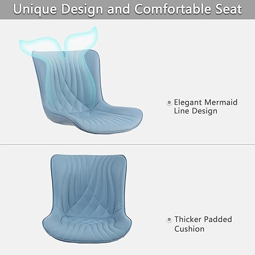 Miniatura 23 de Kidol & Shellder Juego de 2 sillas de comedor negras, tapizadas de piel sintética, modernas de mediados de siglo, sillas de cocina y comedor con