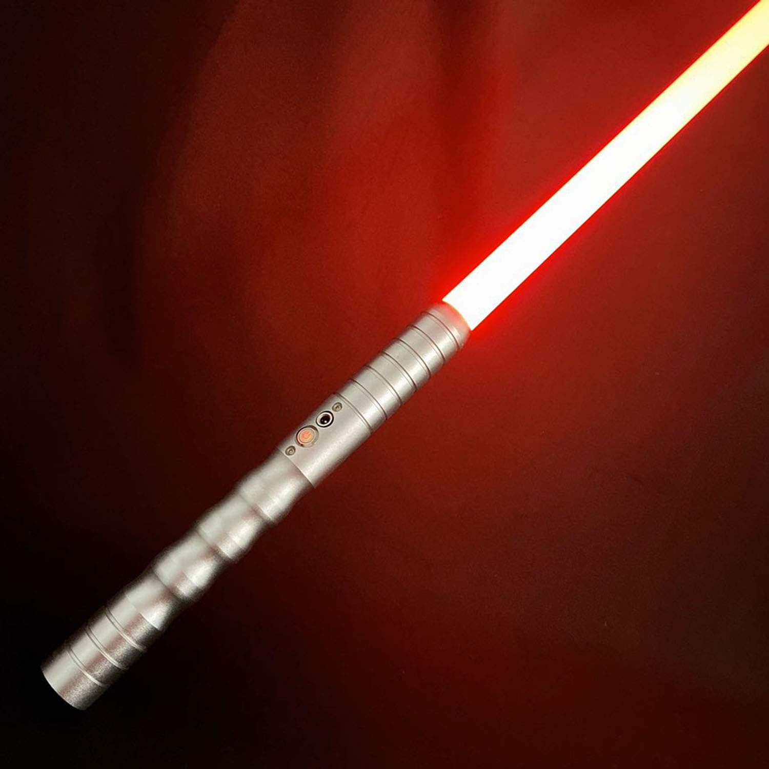 Light Sabers for Adults Apolar Discoloration Force FX Dueling Lightsaber Metal Hilt Rechargeable Light Up Light Sabers with Sound (Silver)