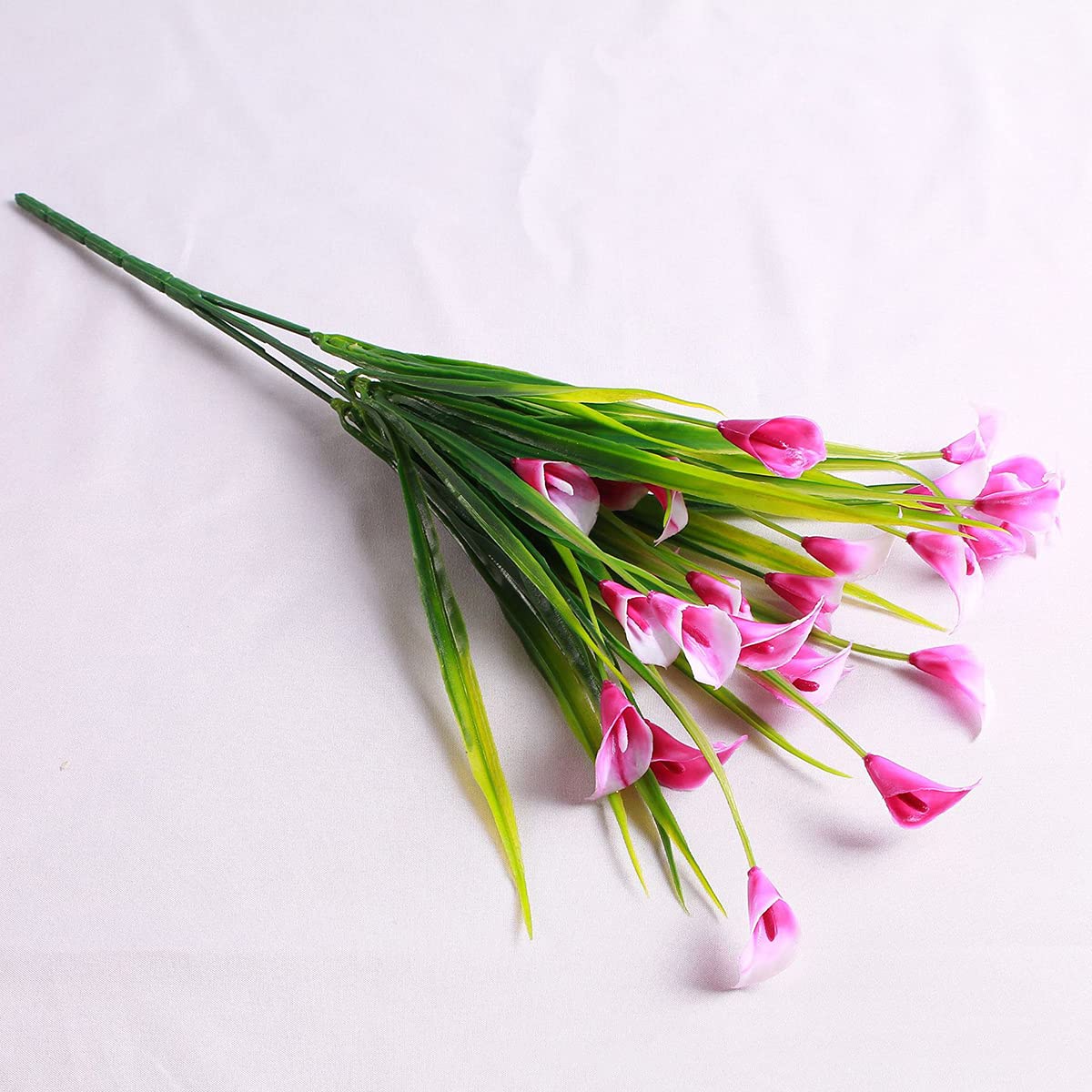12 bundels kunstbloemen buiten UV-bestendige nep calla lelie bloemen