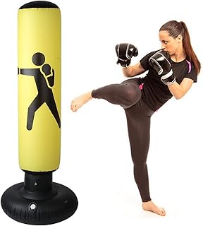 Tiffasha Sacco da Boxe Gonfiabile - Sacco da Boxe in PVC da 160 cm Fitness Hit Sacco da Boxe Gonfiabile per Bambini