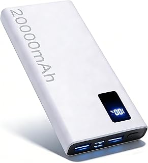 モバイルバッテリー 大容量 【20000mAh 3台同時充電可能】モバイルバッテリー 急速充電 Type-C入出力兼用&USB-A出力ポート LEDディスプレイ残量表示 iPhone/iPad/Android各種スマホ対応 携帯充電器 軽量 持ち運び便利 PSE技術認証済 安全回路保護 アウトドア/旅行/出張/停電対策/防災 日本語説明書
